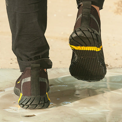 Typhon™ S Ju Bang Steel Toe Work Sneakers — Lightweight Breathable Safety Shoes (Black/Yellow)