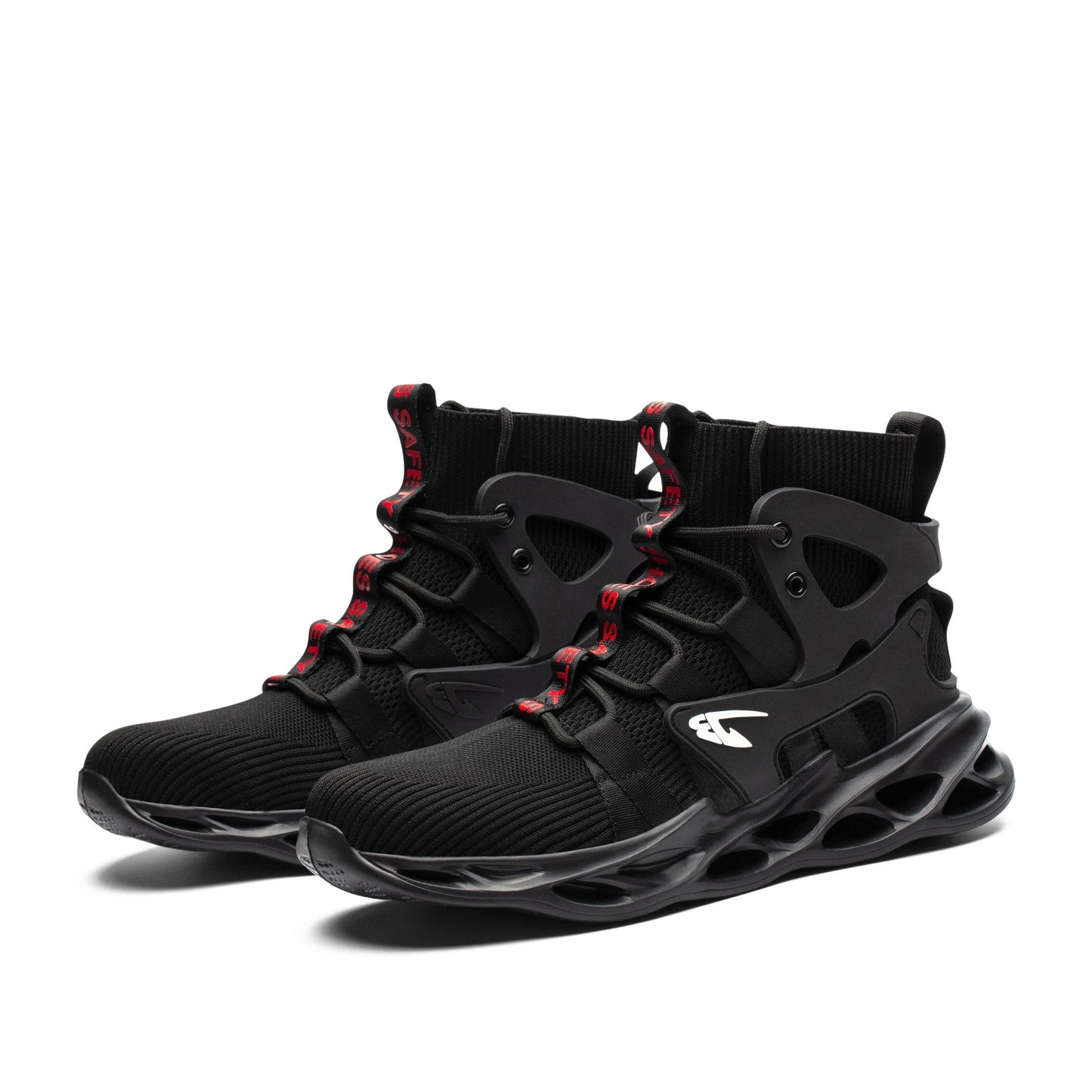 Zeus™ J3 Black Steel Toe Safety Sneakers — Lightweight High-Top Work Shoes for Ultimate Protection