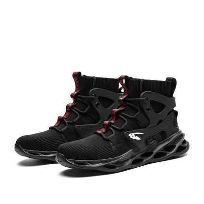 Zeus™ J3 Black Steel Toe Safety Sneakers — Lightweight High-Top Work Shoes for Ultimate Protection