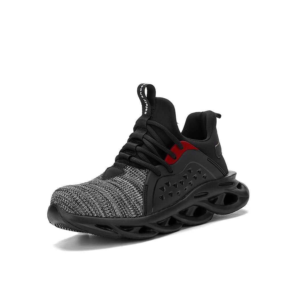 Xenon™ Dark Grey Steel Toe Work Sneakers — Lightweight, Breathable, Shock-Absorbing Safety Shoes