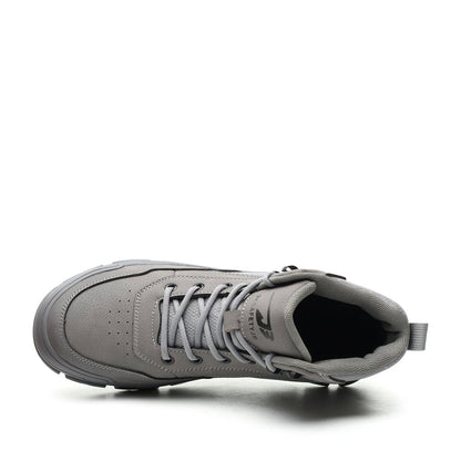 Erebus J3™ Steel Toe Work Boots — Lightweight, Slip-Resistant, Waterproof Safety Boots (Grey)