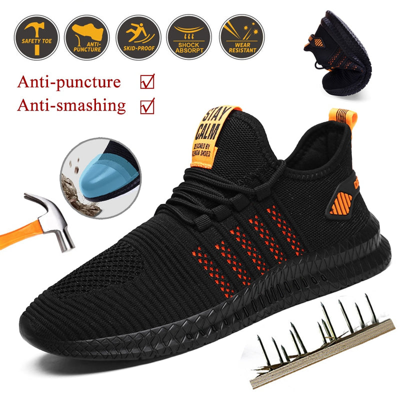 Breathable Men Summer Air Cushion Steel Toe China Model